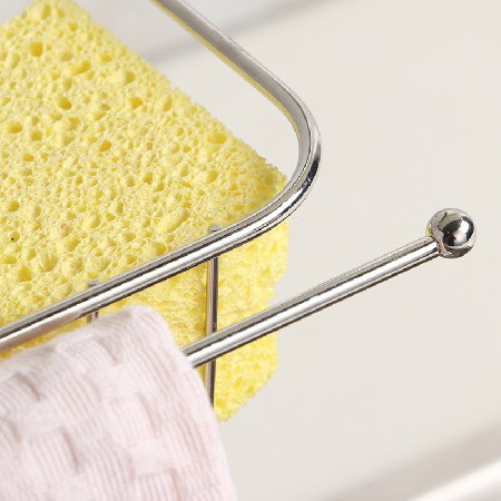 Single layer multifunctional faucet bathroom shelf