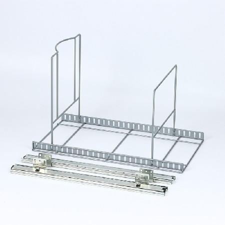 Kitchen garbage bin guide rail rack